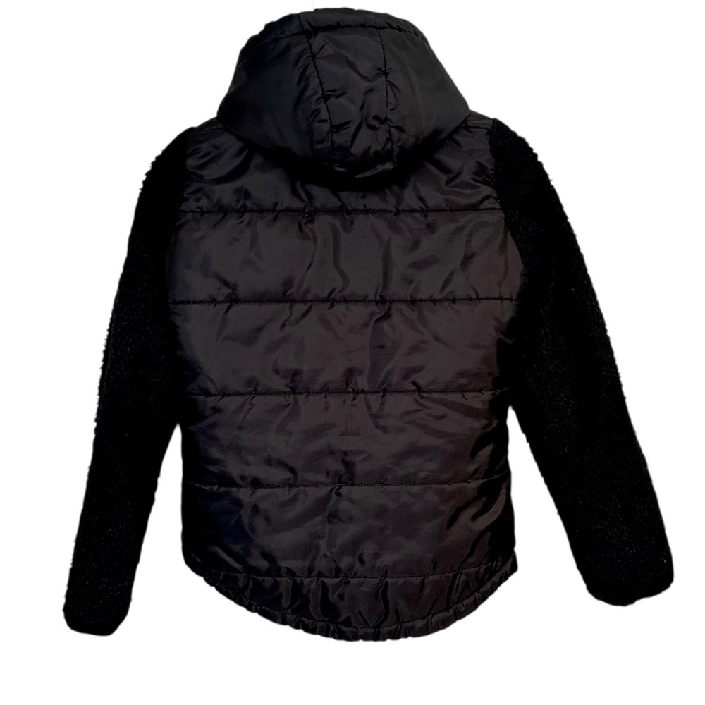 🔥HOST PICK 🔥 Justice Girls Black Puffer Sherpa Jacket Coat L 12/14 - Picture 8 of 8